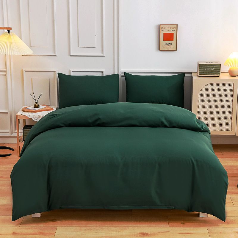 Pure Color Double-sided Four-piece Bedding Set